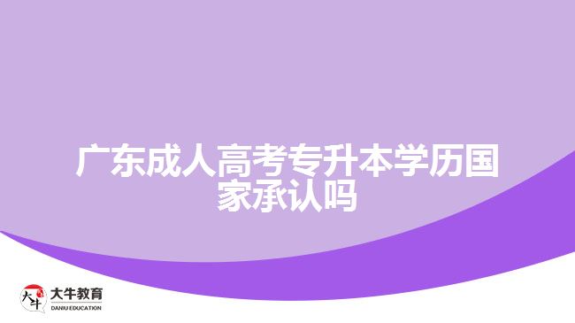 广东成人高考专升本学历国家承认吗