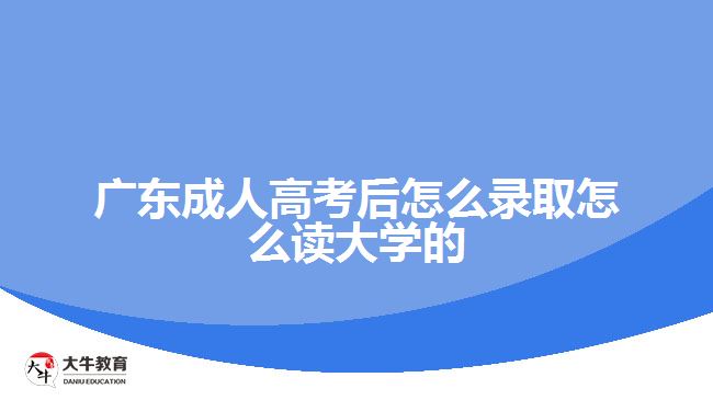 广东成人高考后怎么录取怎么读大学的