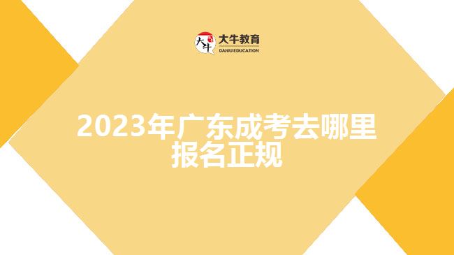 2023年广东成考去哪里报名正规