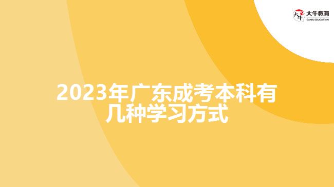 2023年广东成考本科有几种学习方式