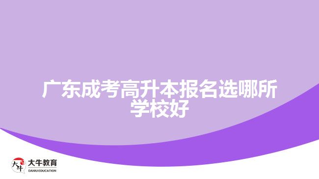 广东成考高升本报名选哪所学校好