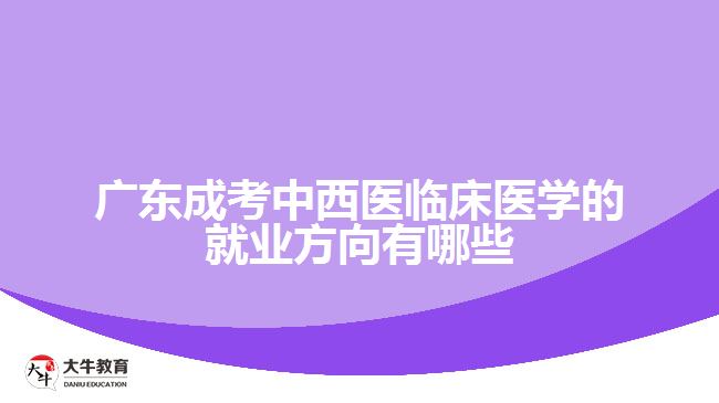 广东成考中西医临床医学的就业方向有哪些