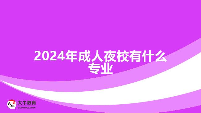 2024年成人夜校有什么专业