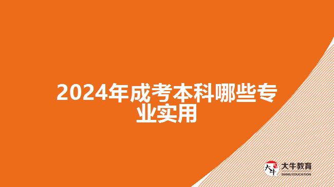 2024年成考本科哪些专业实用
